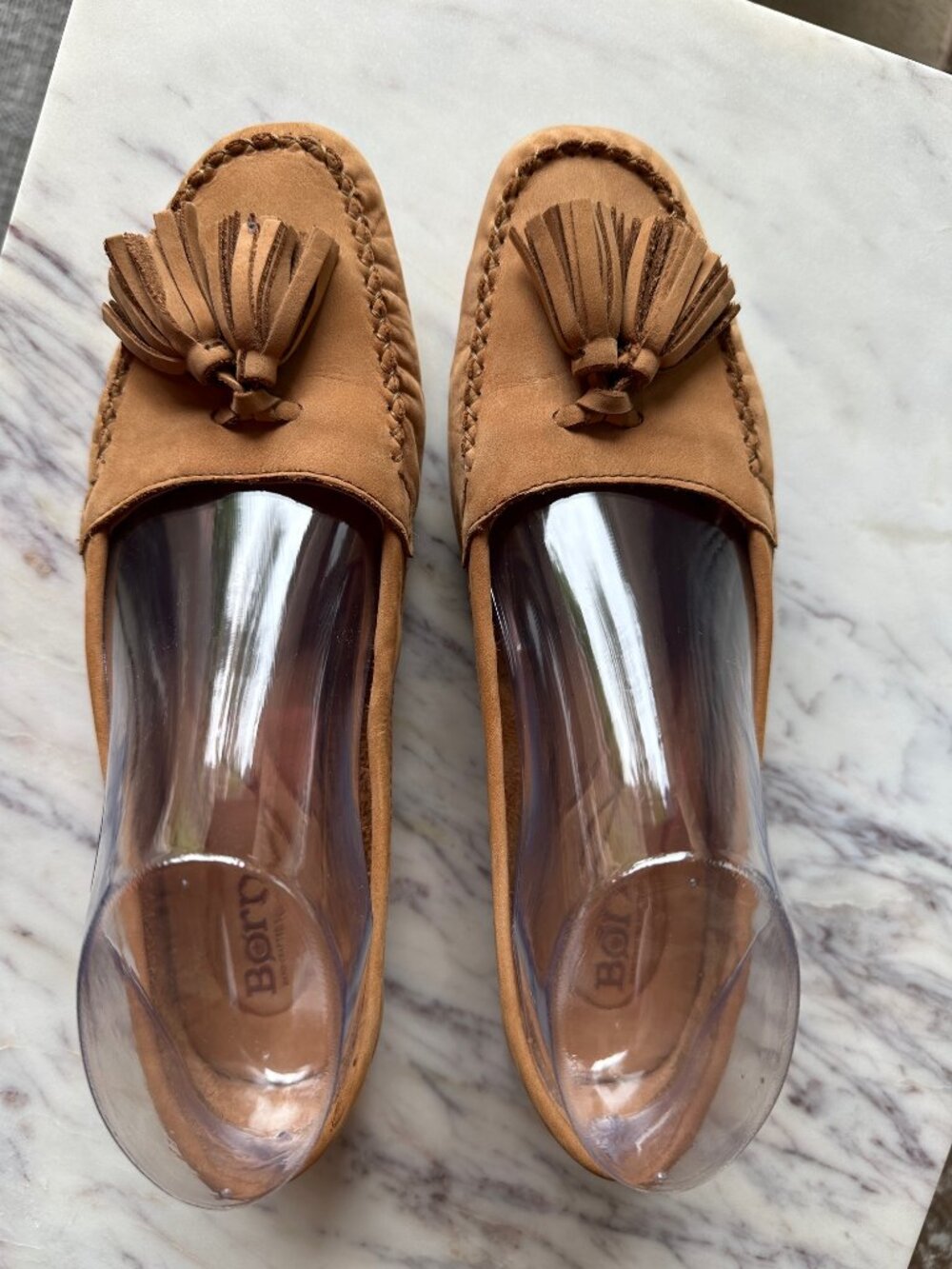 Born Tan Suede Tassel Loafers - Picture 16 of 16